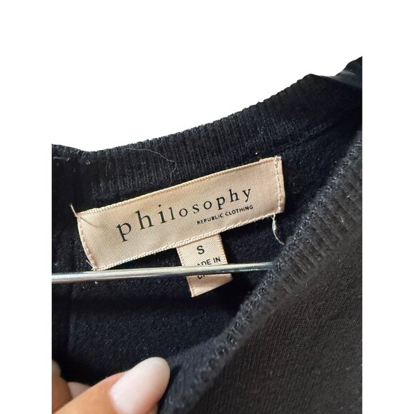 Black Philosophy Republic Clothing‎ Sweater With Back Zipper - Picture 3 of 8